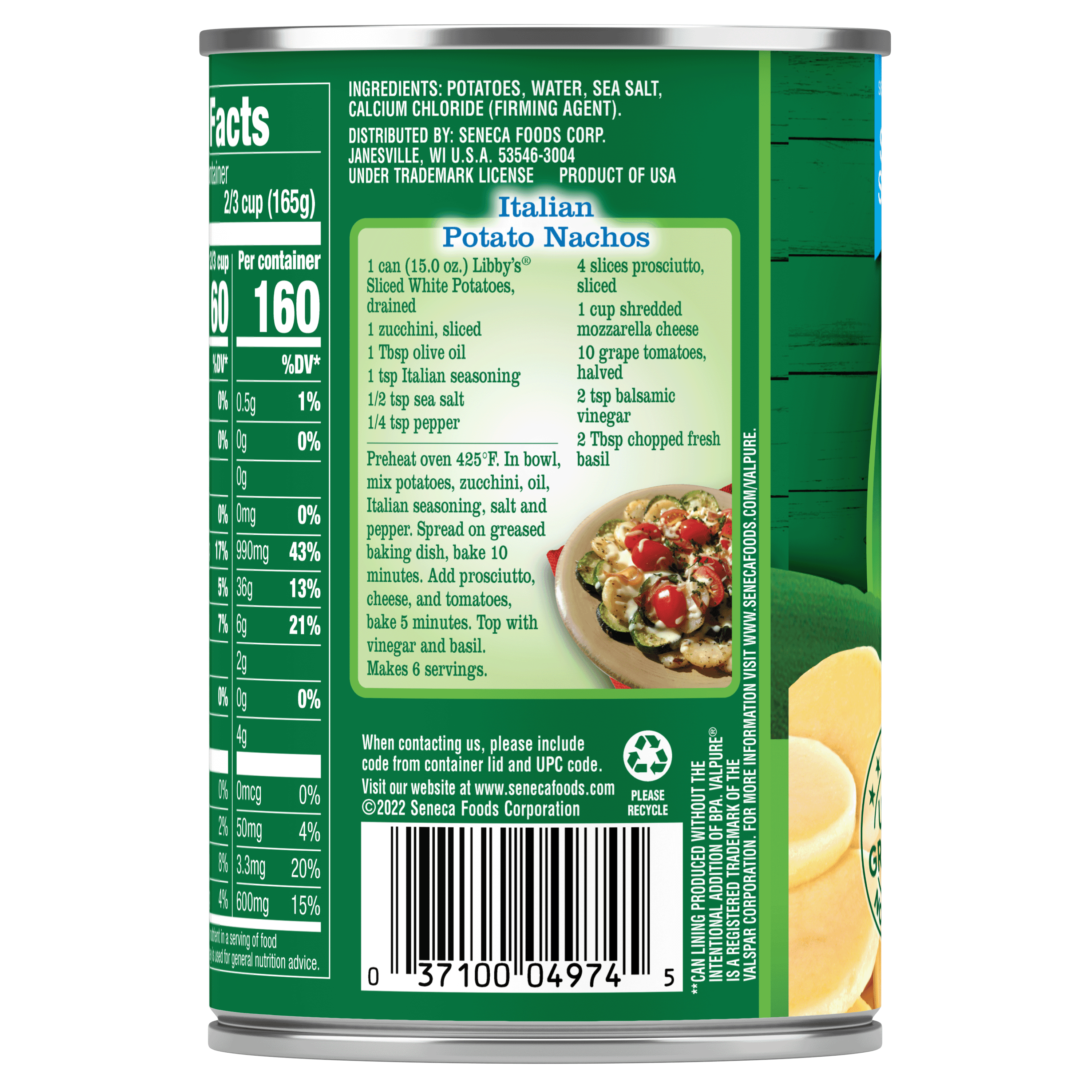Sliced White Potatoes, 15 oz.