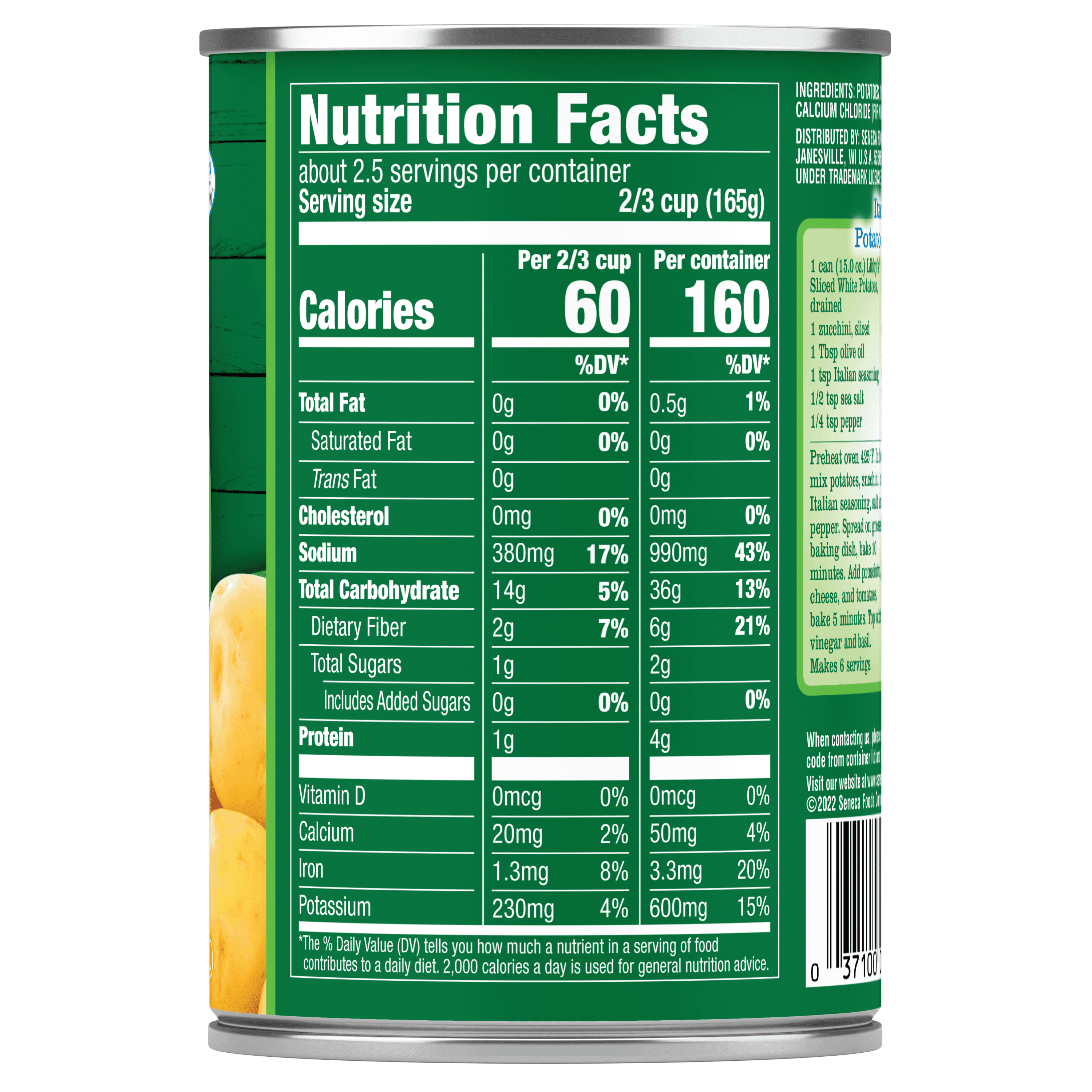 Sliced White Potatoes, 15 oz.