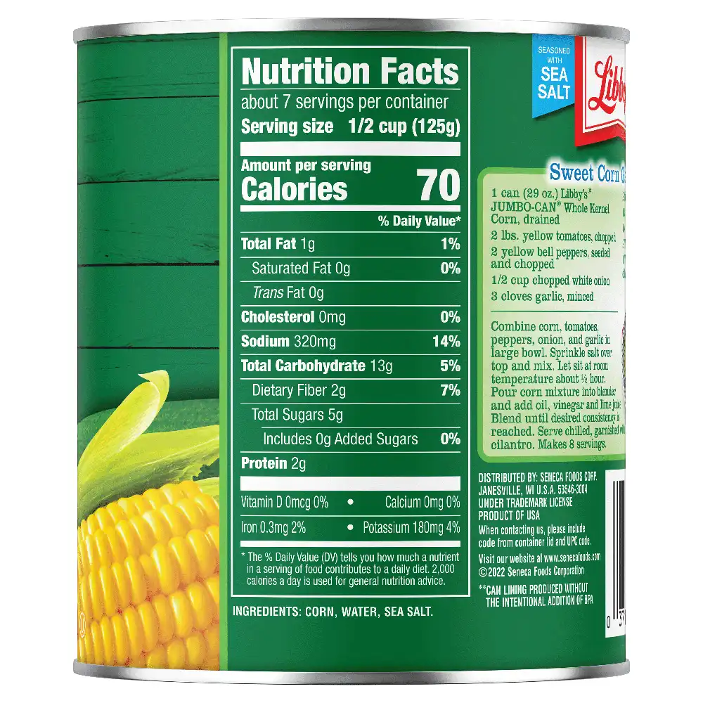 Whole Kernel Sweet Corn, 29 oz. Jumbo-Can