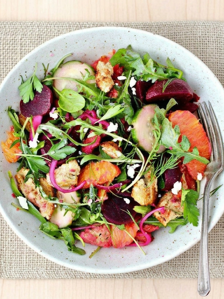 Beet Panzanella Salad
