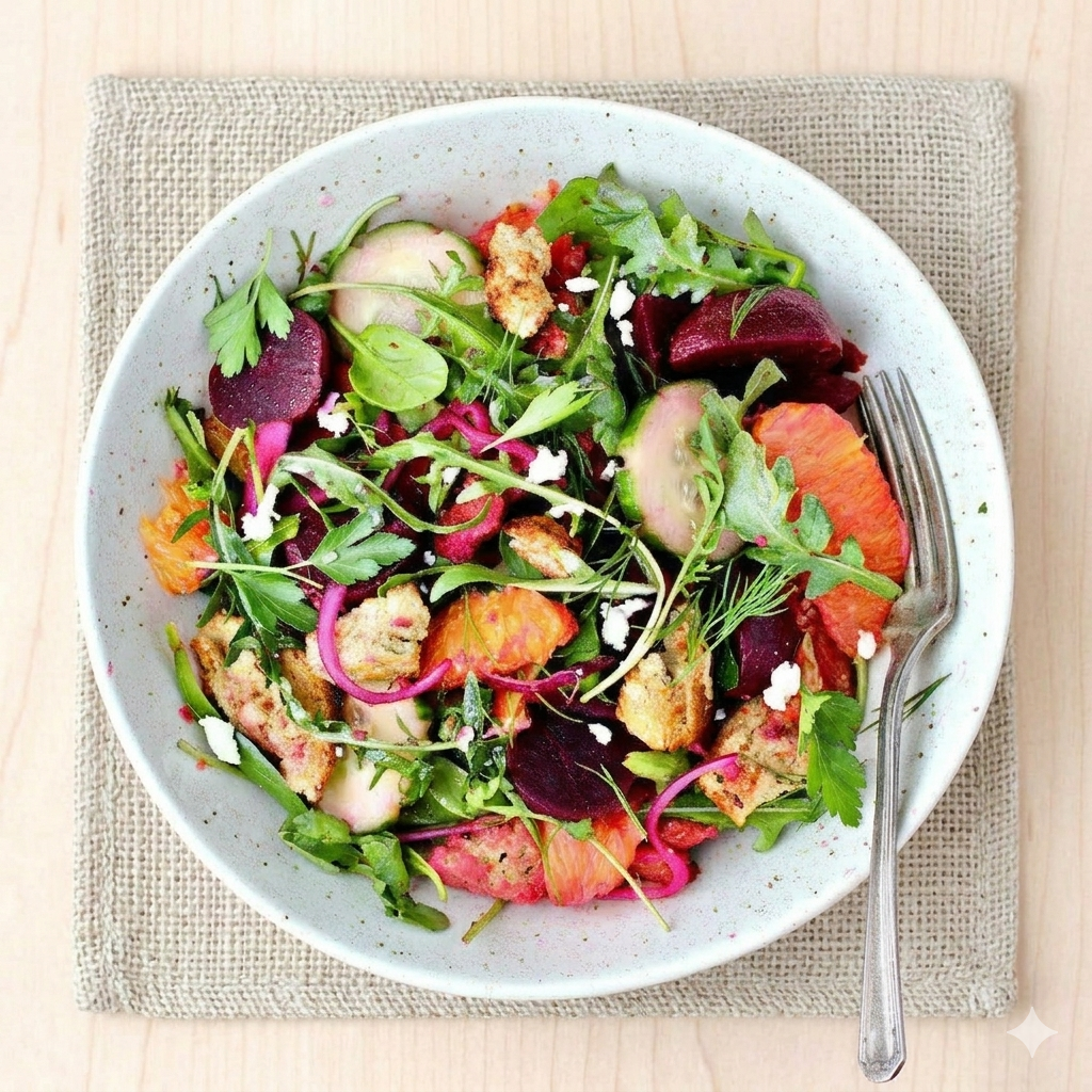 Beet Panzanella Salad