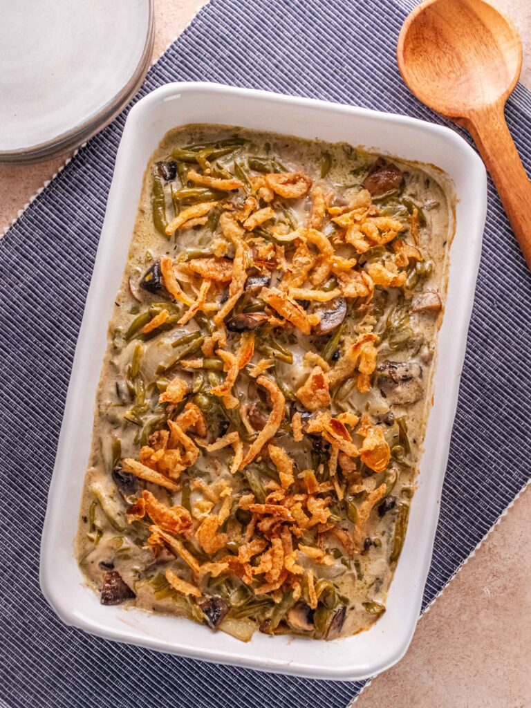 Classic Double Cheese Green Bean Casserole