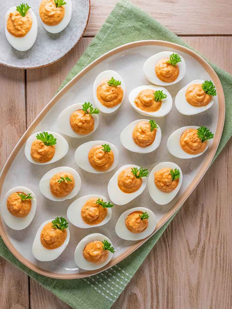 Carrot Za’atar Deviled Eggs