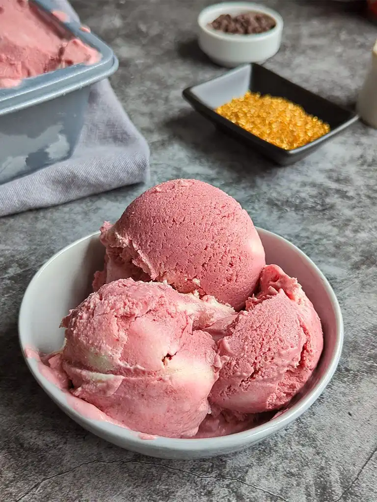 Beet & Ricotta Cheesecake Swirl Ice Cream