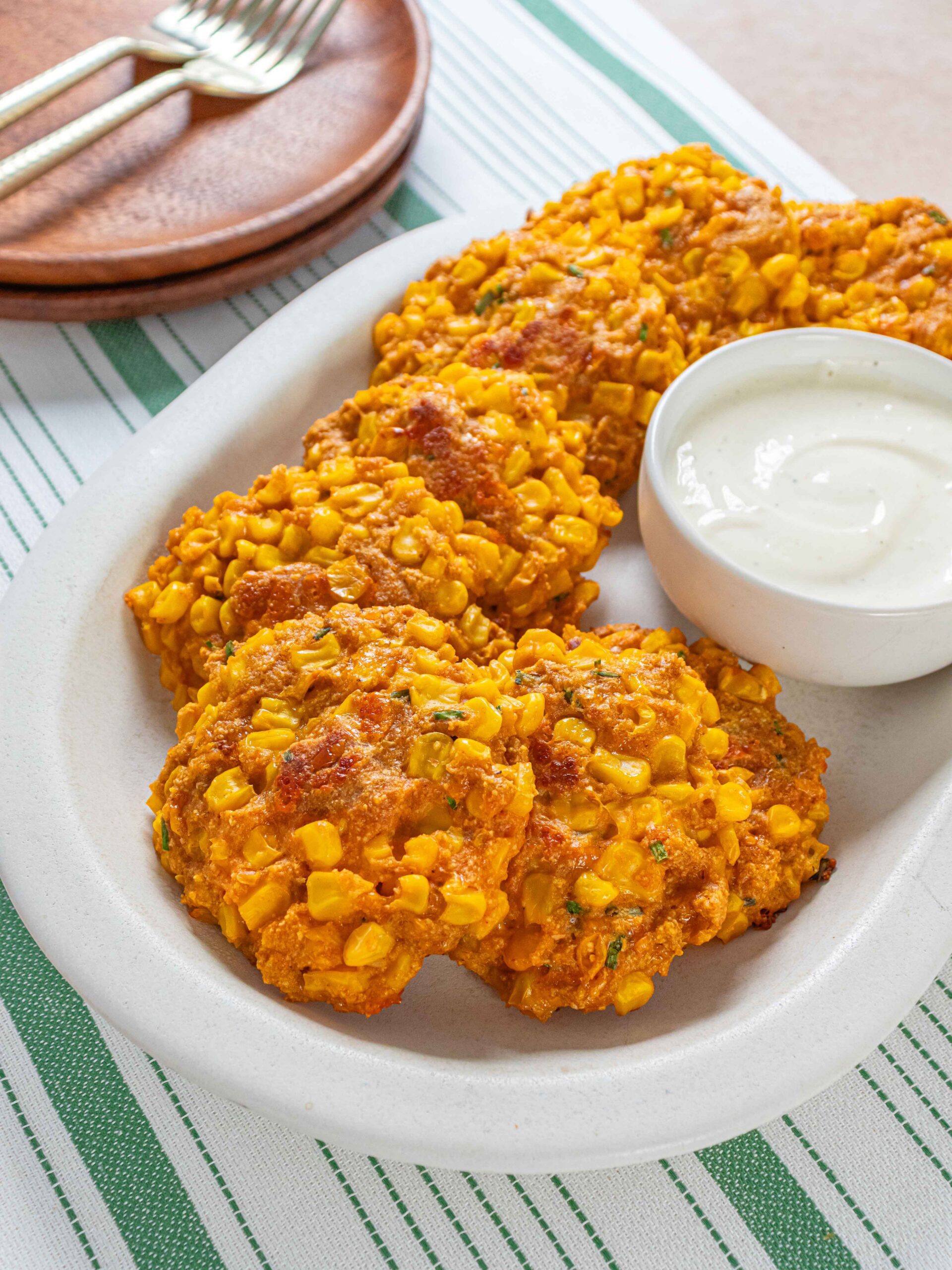               Air Fryer Corn Fritters 