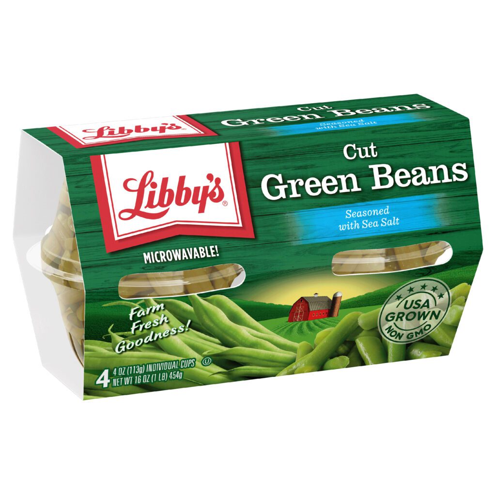 Cut Green Beans, 4 oz. Cups, 4-Pack