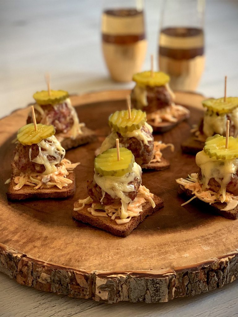 Reuben Meatball Canapés - Libby's Vegetables