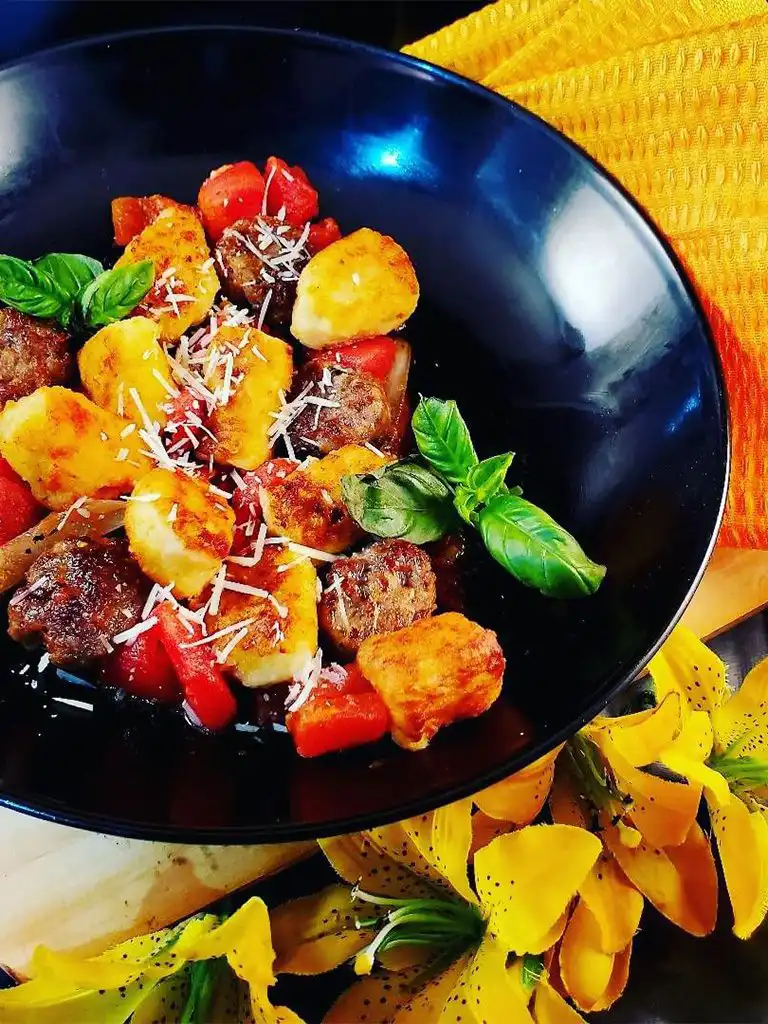 Cheesy Potato Sausage Gnocchi
