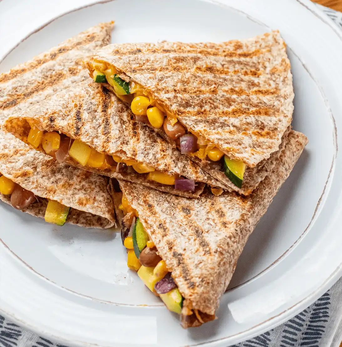 Grilled-Bean-and-Veggie-Cheese-Quesadillas